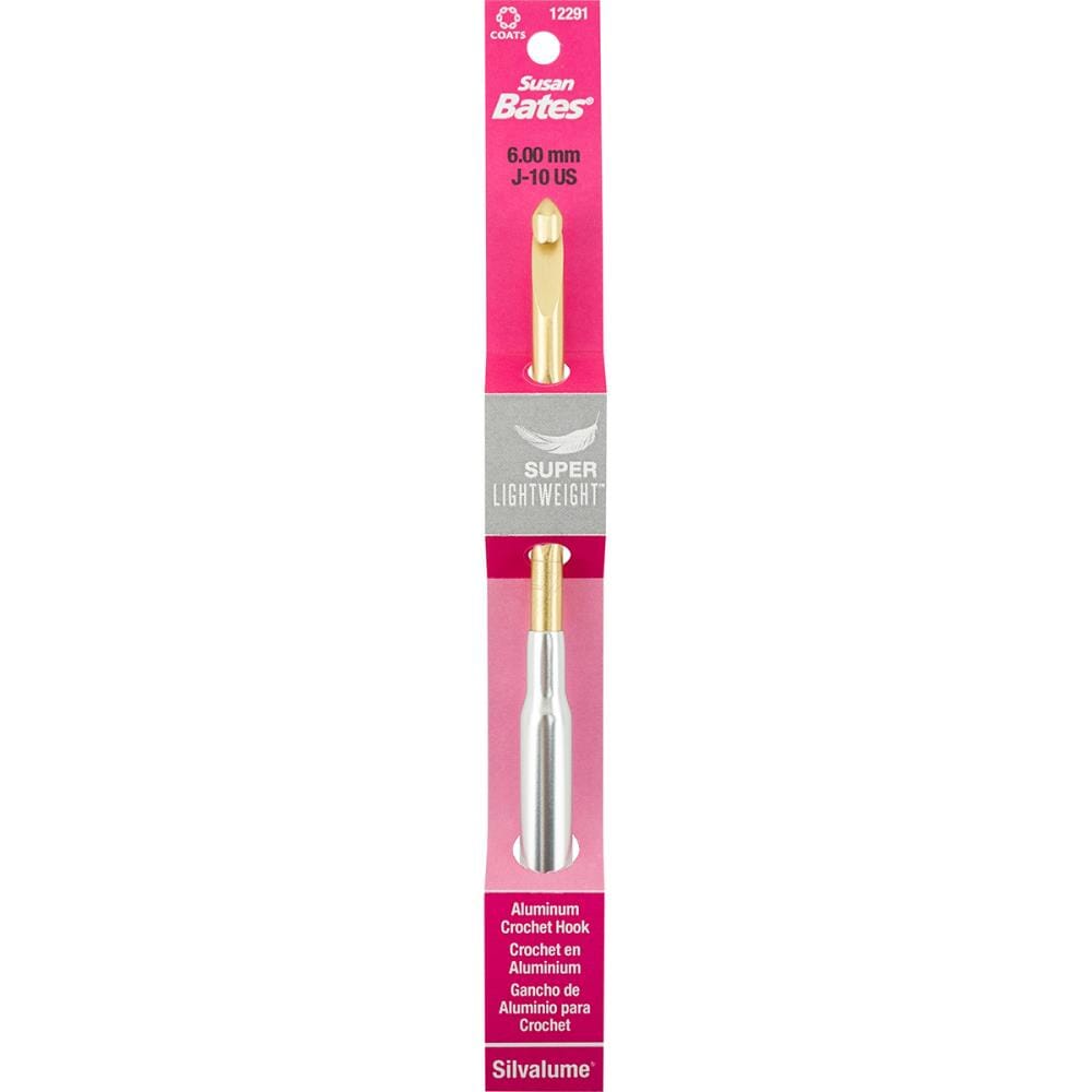 Susan Bates Silvalume Super Lightweight Aluminium Crochet Hook (3.75 - 6.50mm)