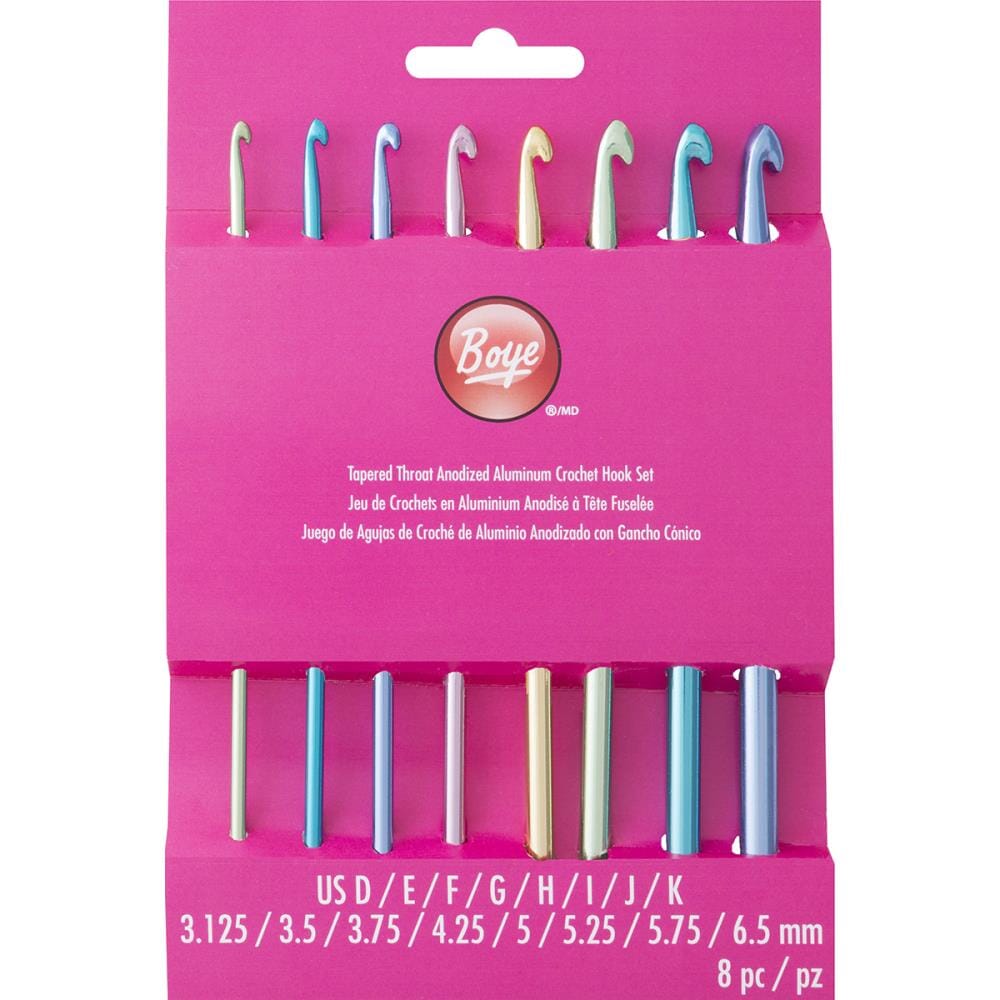 Boye Aluminium Crochet Hooks - Set of 8