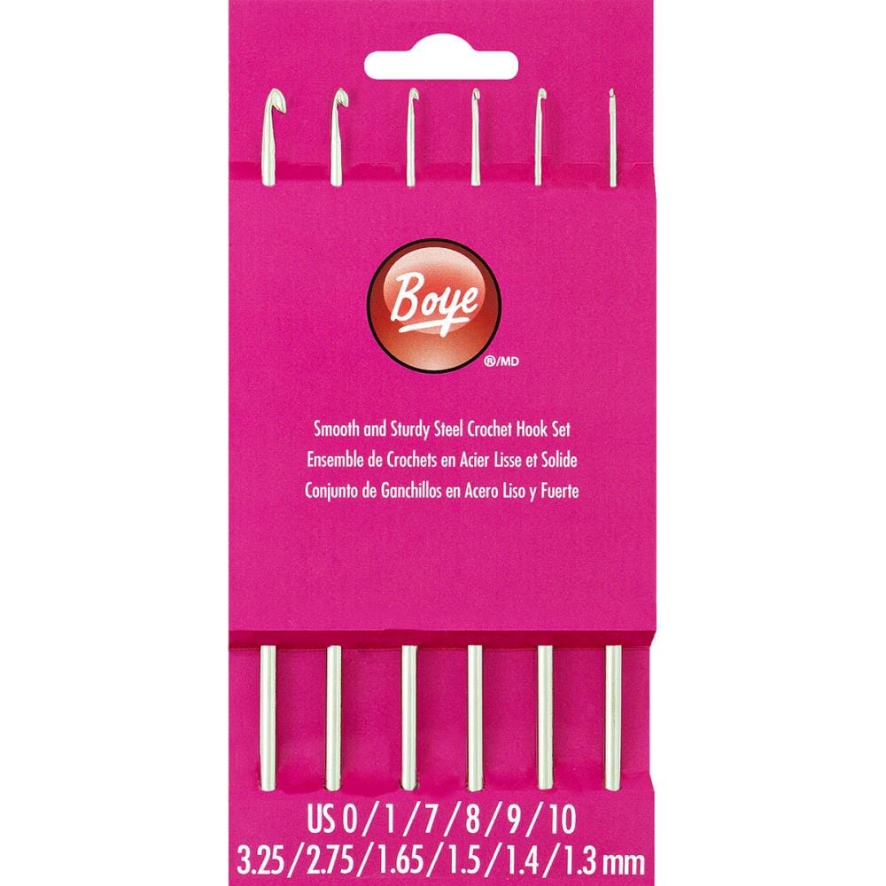 Boye Steel Crochet Hooks - Set of 6