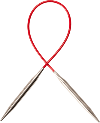 ChiaoGoo Red Stainless Steel Circular Knitting Needles - 23cm (9")