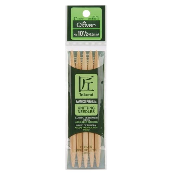 Clover "Takumi" Bamboo Double Point Knitting Needles - 12.5cm (5")