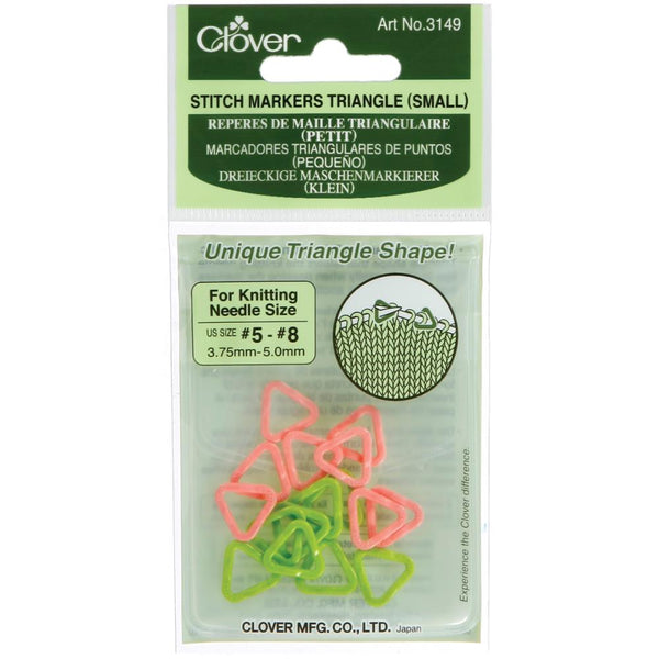 Clover Triangle Stitch Markers Sizes: XS 3148, Small 3149, Medium