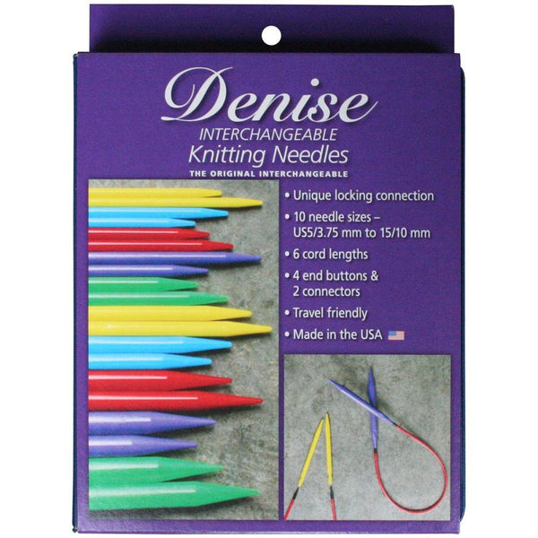 Denise Interchangeable Circular Knitting Needles Set - Multi-Colour  | KNITTING CO. - 1