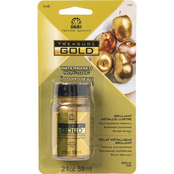 FolkArt "Treasure Gold" 59ml (2oz) Metallic Paint