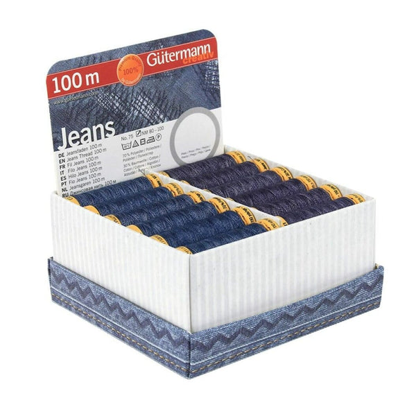 Gutermann Jeans Thread - 36 x 100m Spools