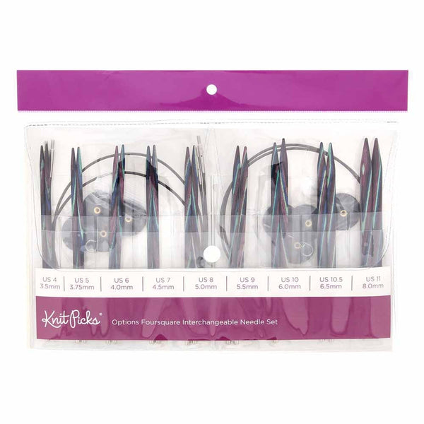 Knit Picks Foursquare Majestic 13cm (5") Interchangeable Circular Knitting Needles - Full Set