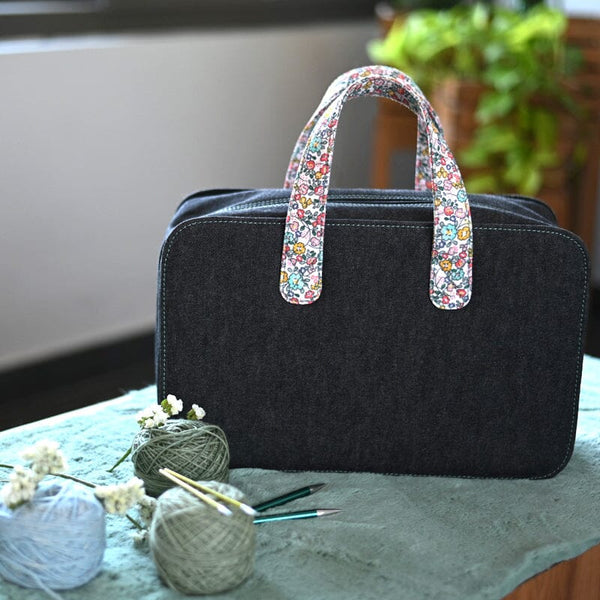 Knitpro "Bloom" Denim & Floral Knitting Doctor's Bag