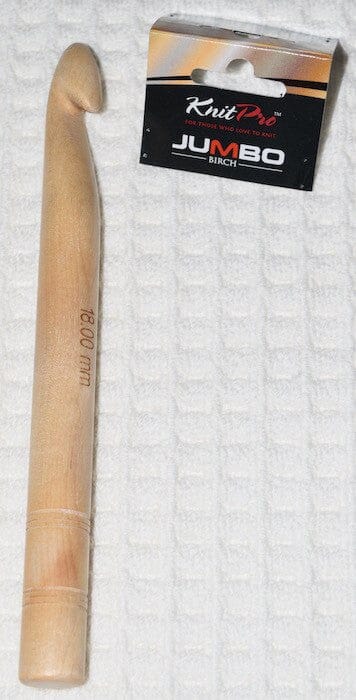 KnitPro Jumbo Birch Wood Crochet Hook (15mm-35mm) 18mm | KNITTING CO. - 3