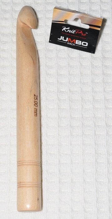 KnitPro Jumbo Birch Wood Crochet Hook (15mm-35mm) 25mm | KNITTING CO. - 6