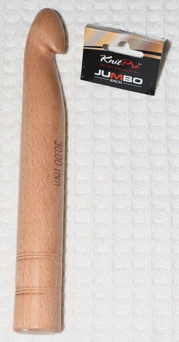 KnitPro Jumbo Birch Wood Crochet Hook (15mm-35mm) 30mm | KNITTING CO. - 7