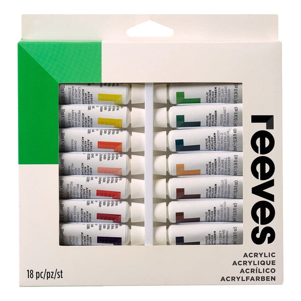 Reeves Artists' Acrylic Colour Paint - 10ml Tube Sets