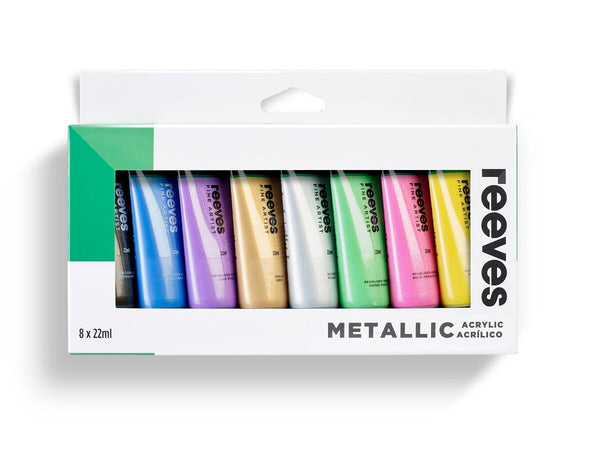 Reeves Artists' Acrylic Colour Paint - 8 x 22ml Tube Sets