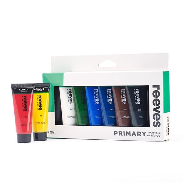 Reeves Artists' Acrylic Colour Paint - 8 x 22ml Tube Sets