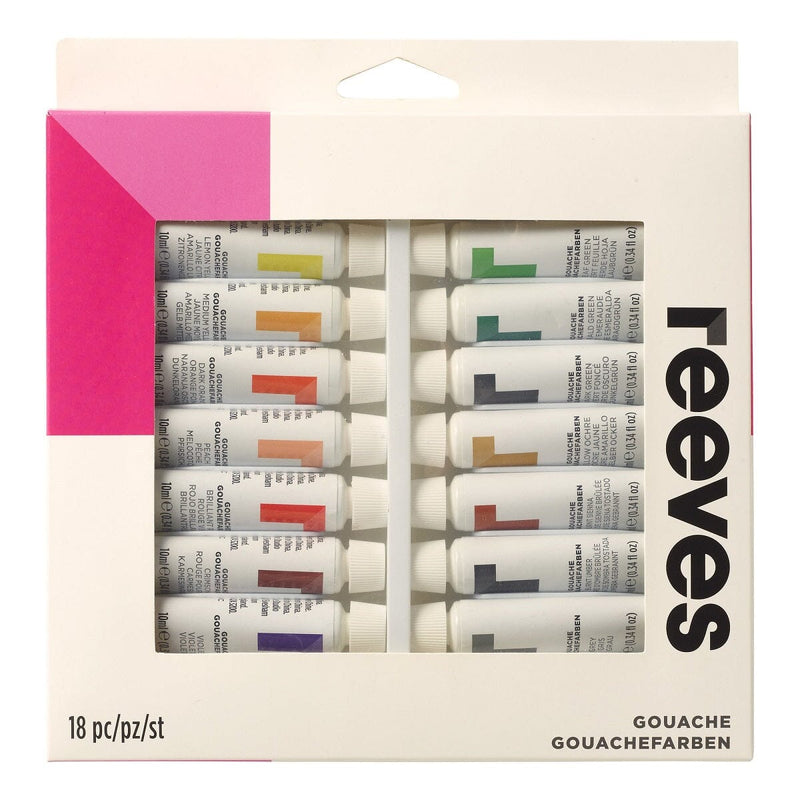 Reeves Artists' Gouache Paint - 10ml Tube Sets