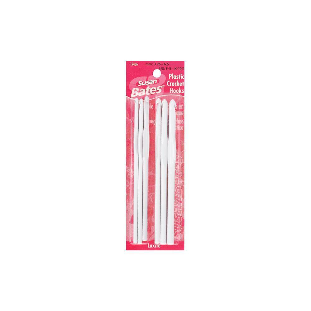 Susan Bates Luxite Plastic Crochet Hooks - Set of 6 (3.75mm - 6.50mm)  | KNITTING CO.