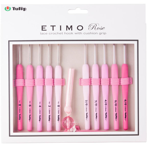 Tulip Etimo Rose Soft Grip Lace Crochet Hooks - Set of 10